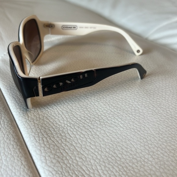 Coach Classic Dark Brown and Cream Sunglasses - Picture 2 of 7